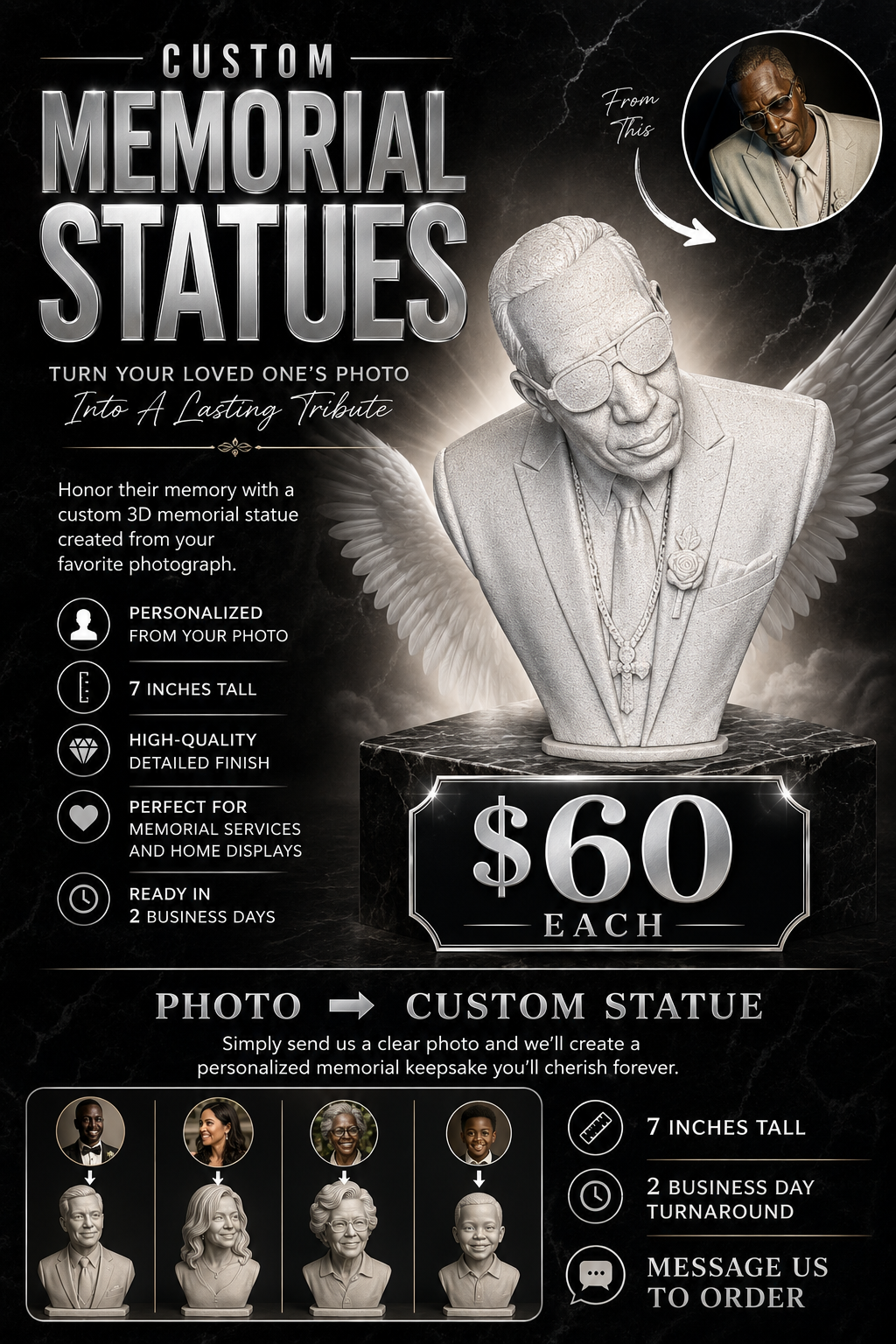 3D Printed Memorial Statue