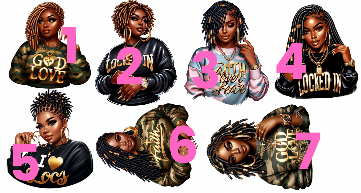 Loc’d In UV DTF Stickers