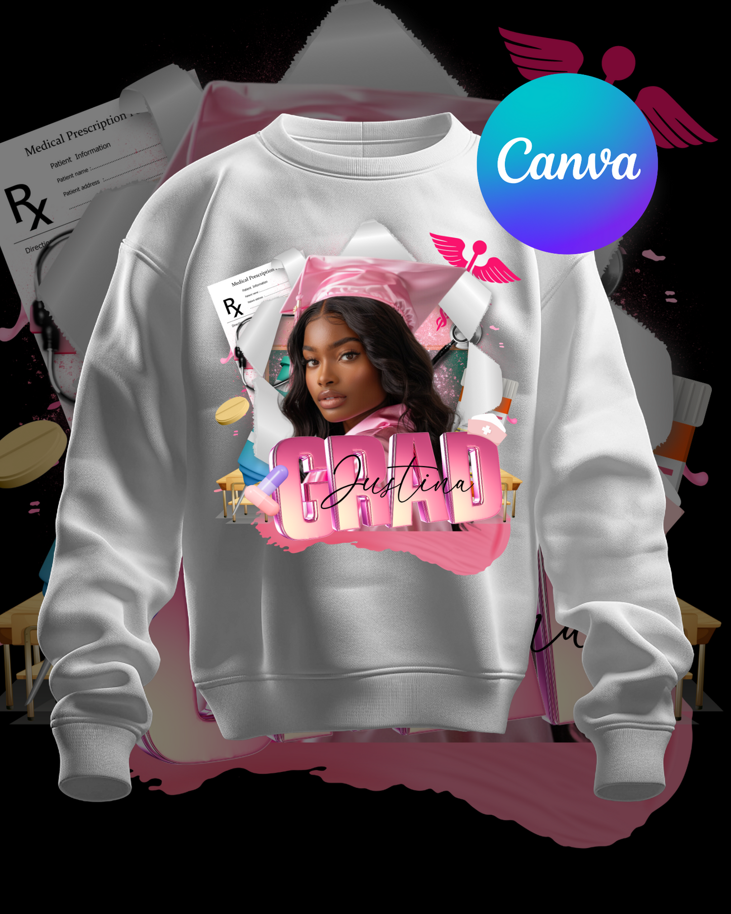 Nurse Grad Canva Template