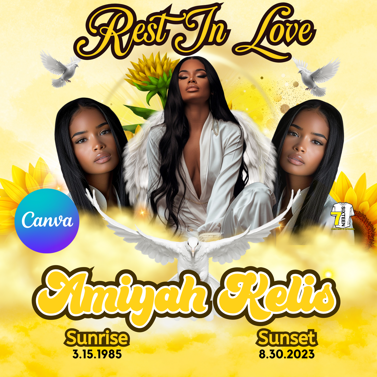 Sunflower Canva Template