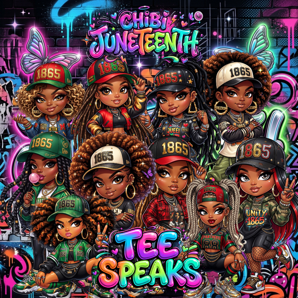 CHIBI JUNETEENTH PNG BUNDLE