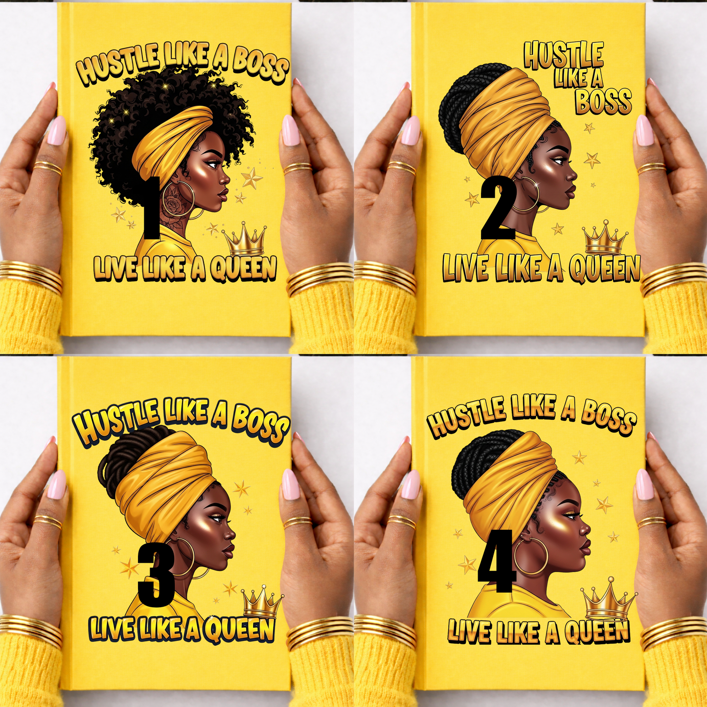 YELLOW HUSTLE LIKE A BOSS – LIVE LIKE A QUEEN
