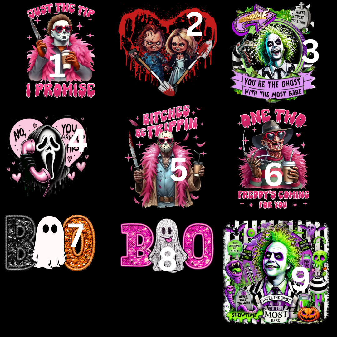 Halloween UV DTF Stickers