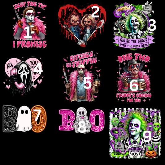 Halloween UV DTF Stickers