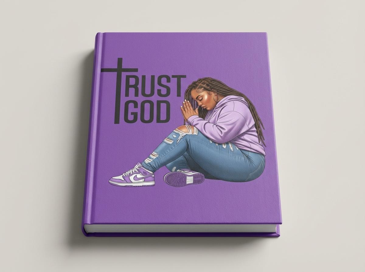 Trust God Prayer Girl – UV DTF (5x5) or PNG File (READ BEFORE PURCHASE)