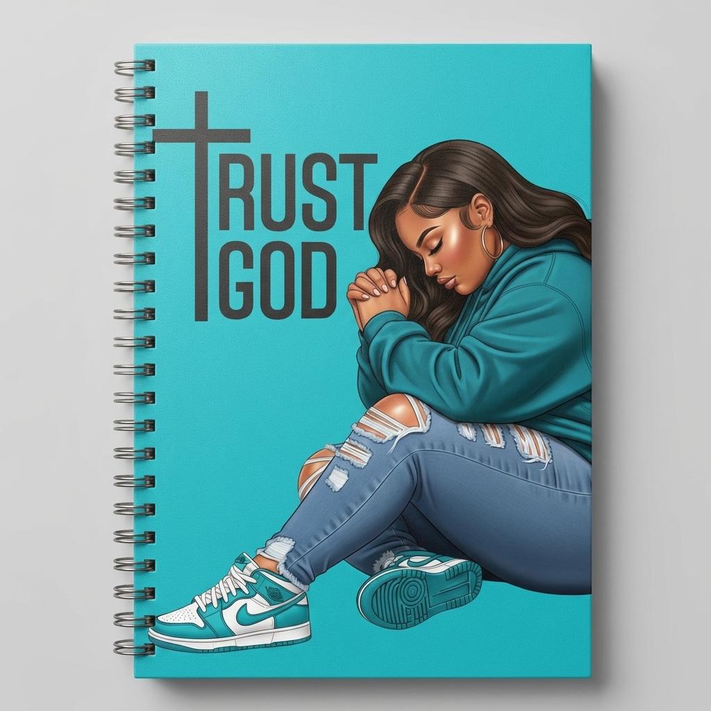 Trust God Prayer Girl – UV DTF (5x5) or PNG File (READ BEFORE PURCHASE)