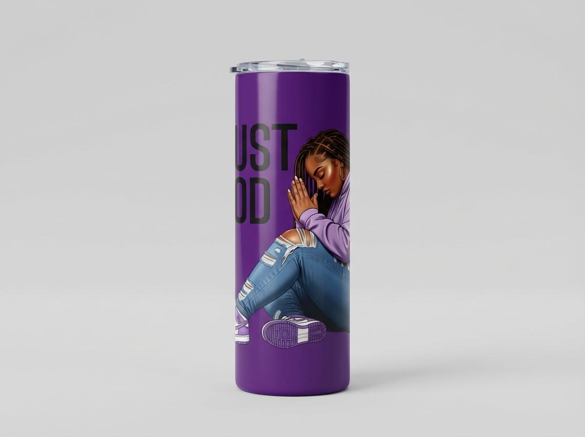 Trust God Prayer Girl – UV DTF (5x5) or PNG File (READ BEFORE PURCHASE)