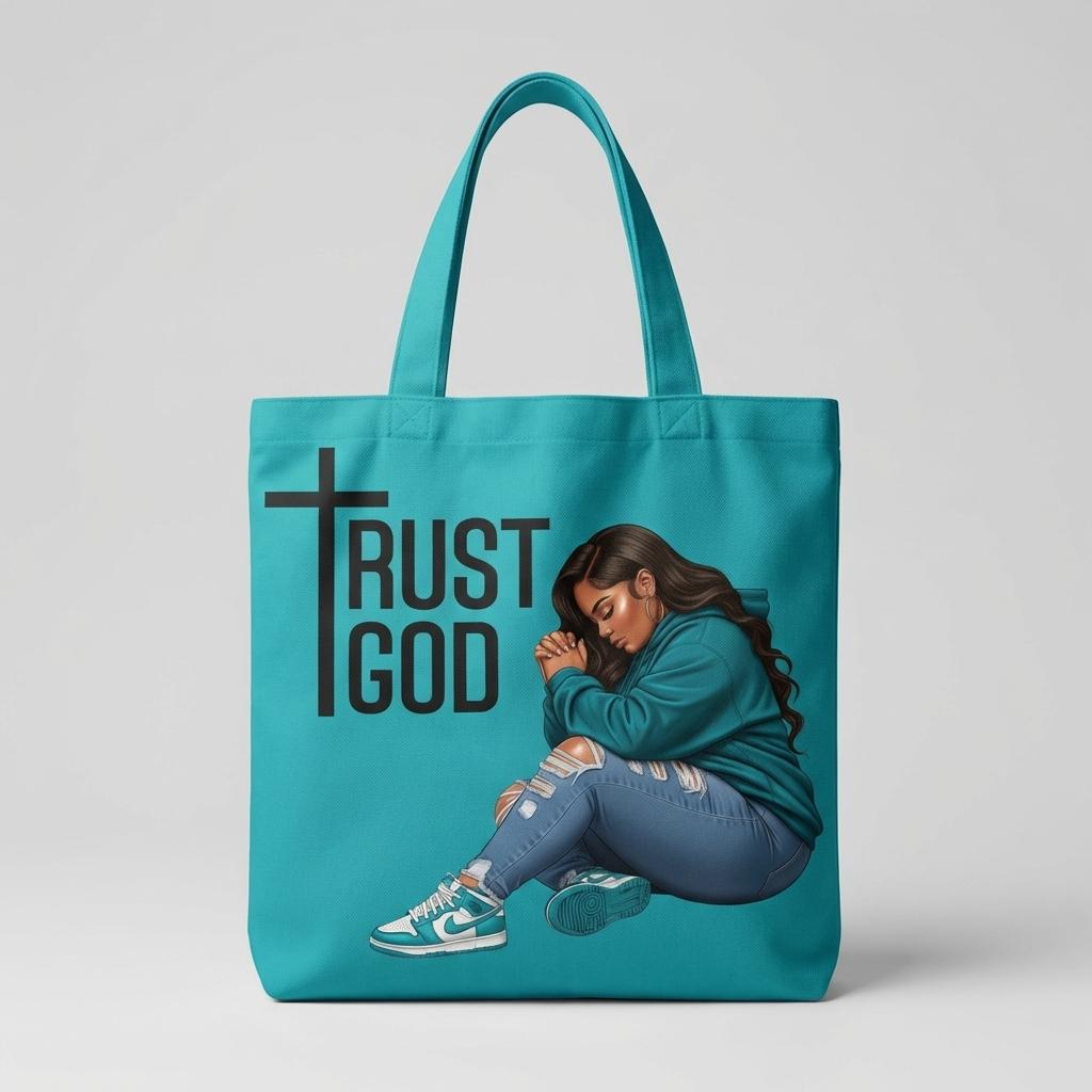 Trust God Prayer Girl – UV DTF (5x5) or PNG File (READ BEFORE PURCHASE)