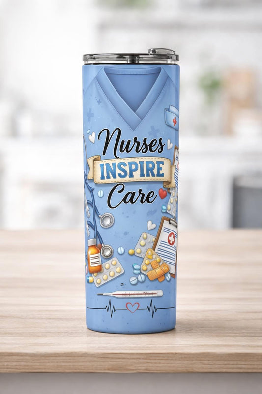 Nurses Inspire Care Tumbler Image