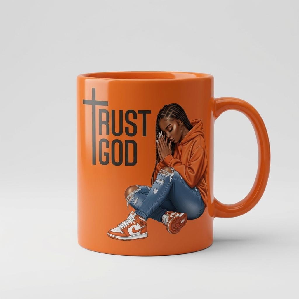 Trust God Prayer Girl – UV DTF (5x5) or PNG File (READ BEFORE PURCHASE)
