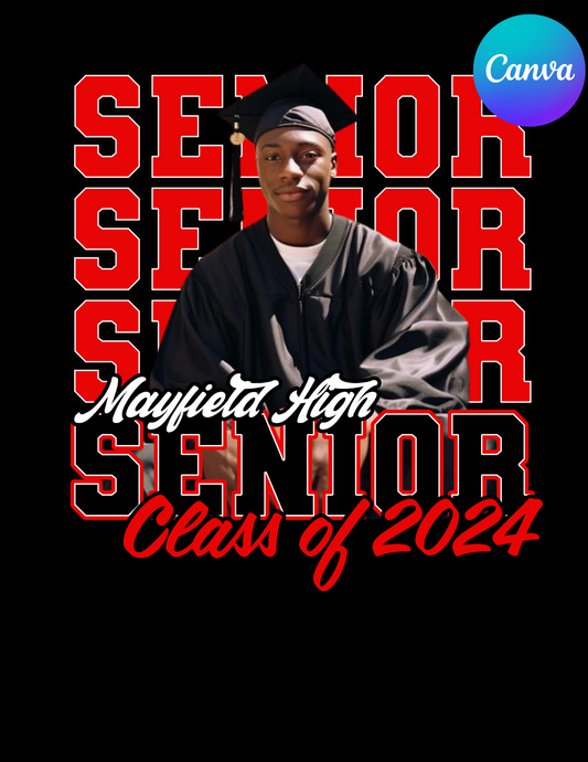 Graduation Red & Black Canva Template