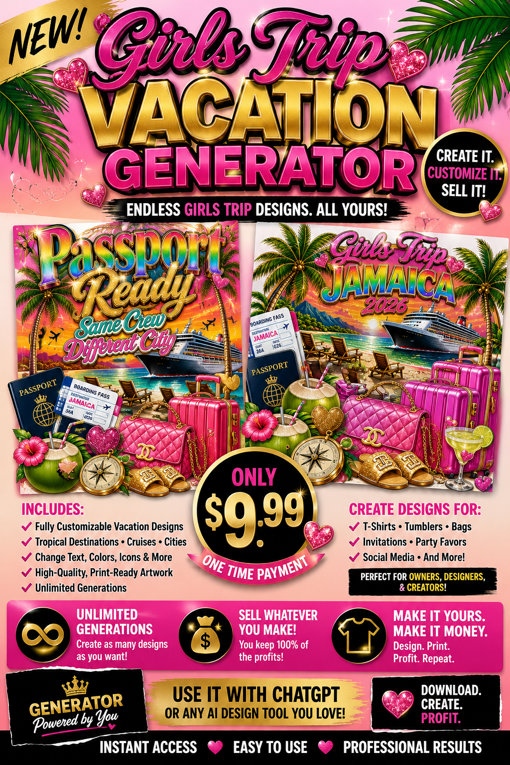Girls Trip Vacation Prompt Generator