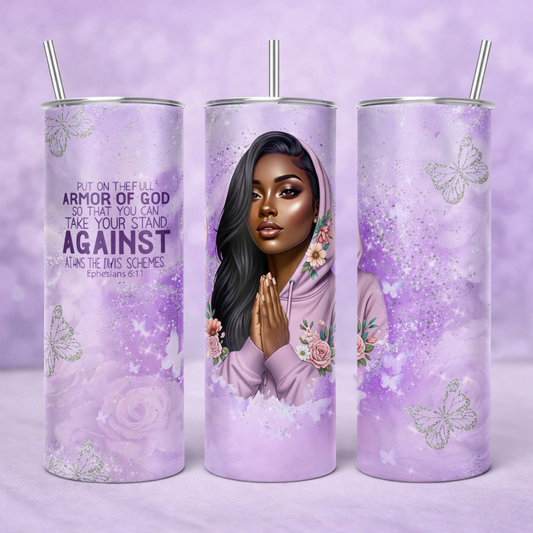 Purple Butterfly Tumbler