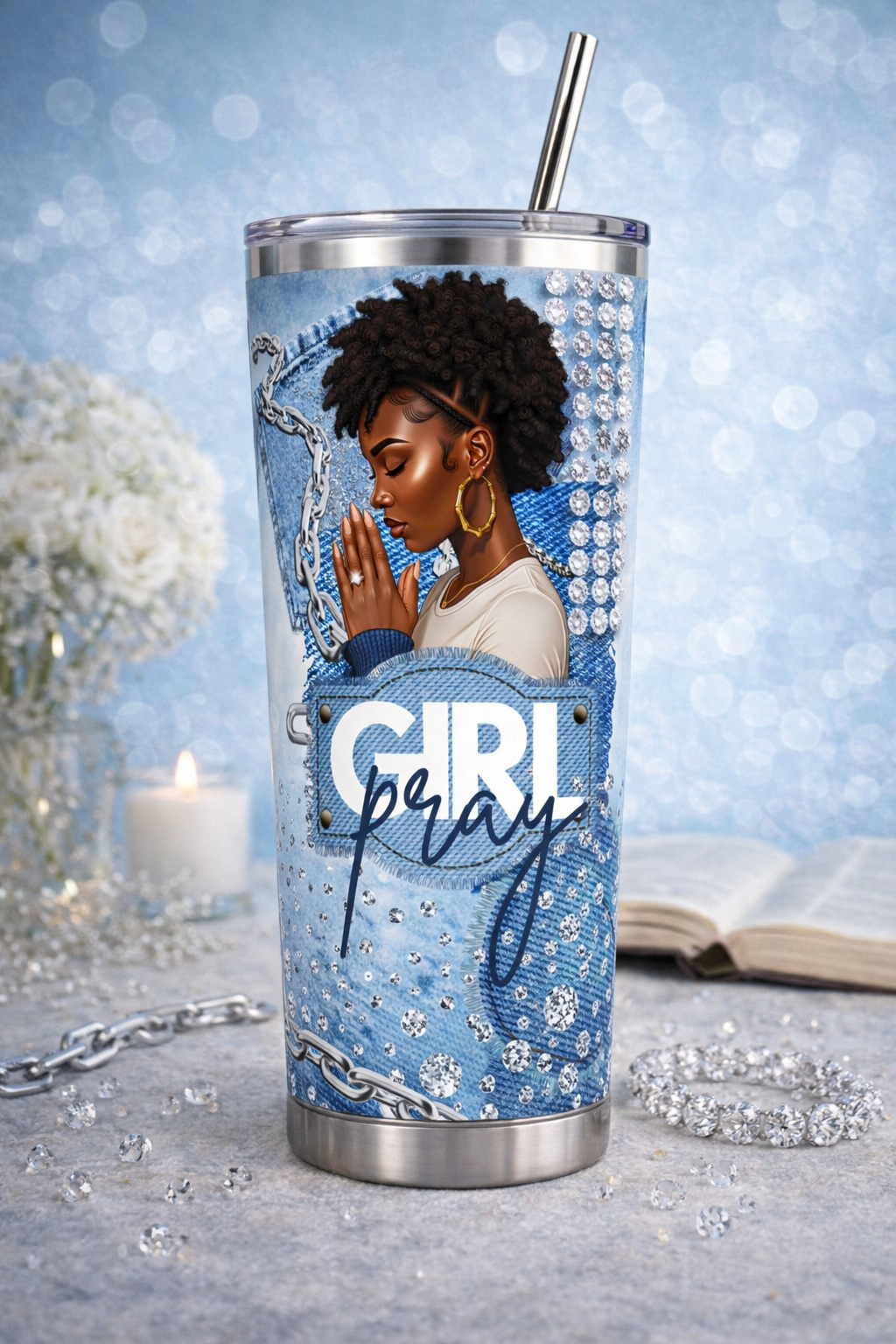 Girl Pray Tumbler Prints