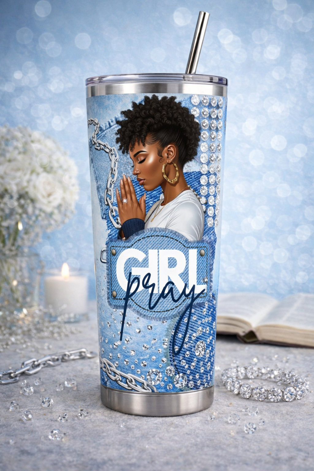 Girl Pray Tumbler Prints