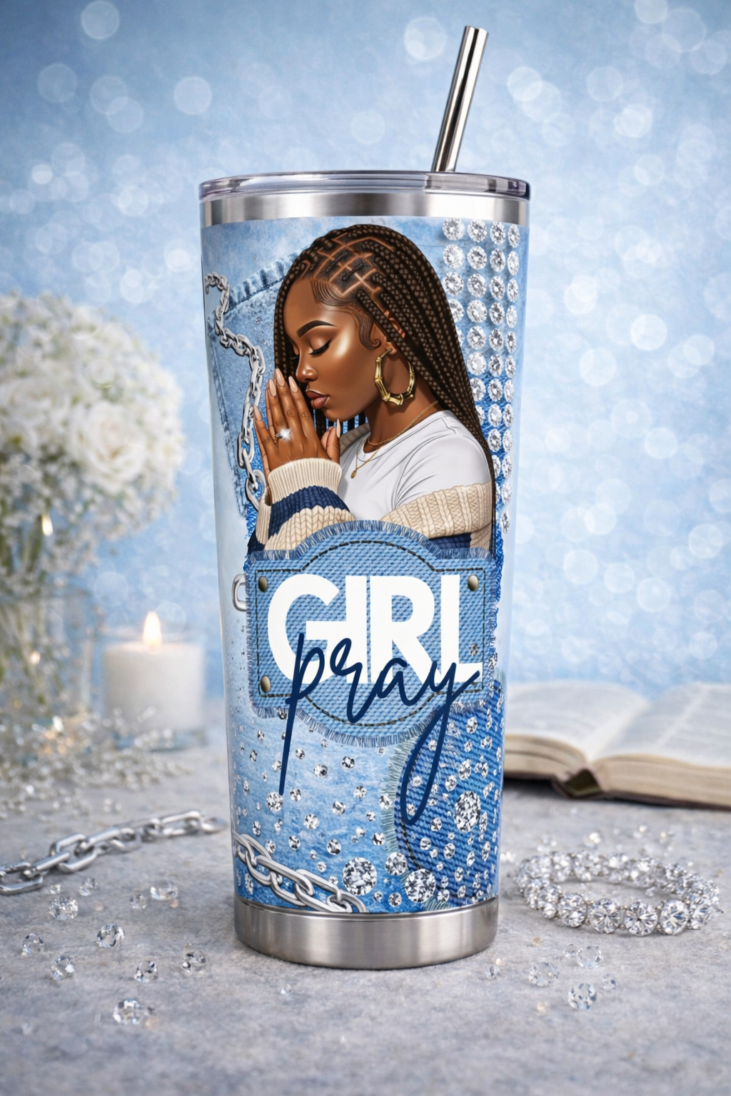 Girl Pray Tumbler Prints