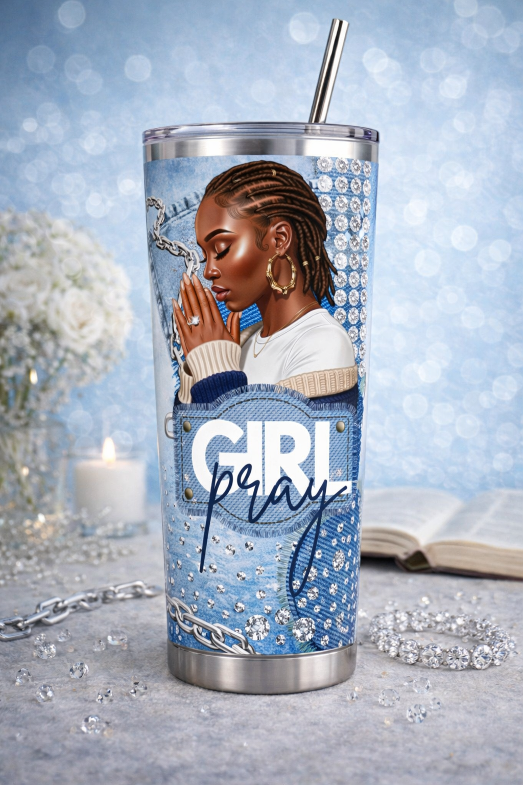 Girl Pray Tumbler Prints