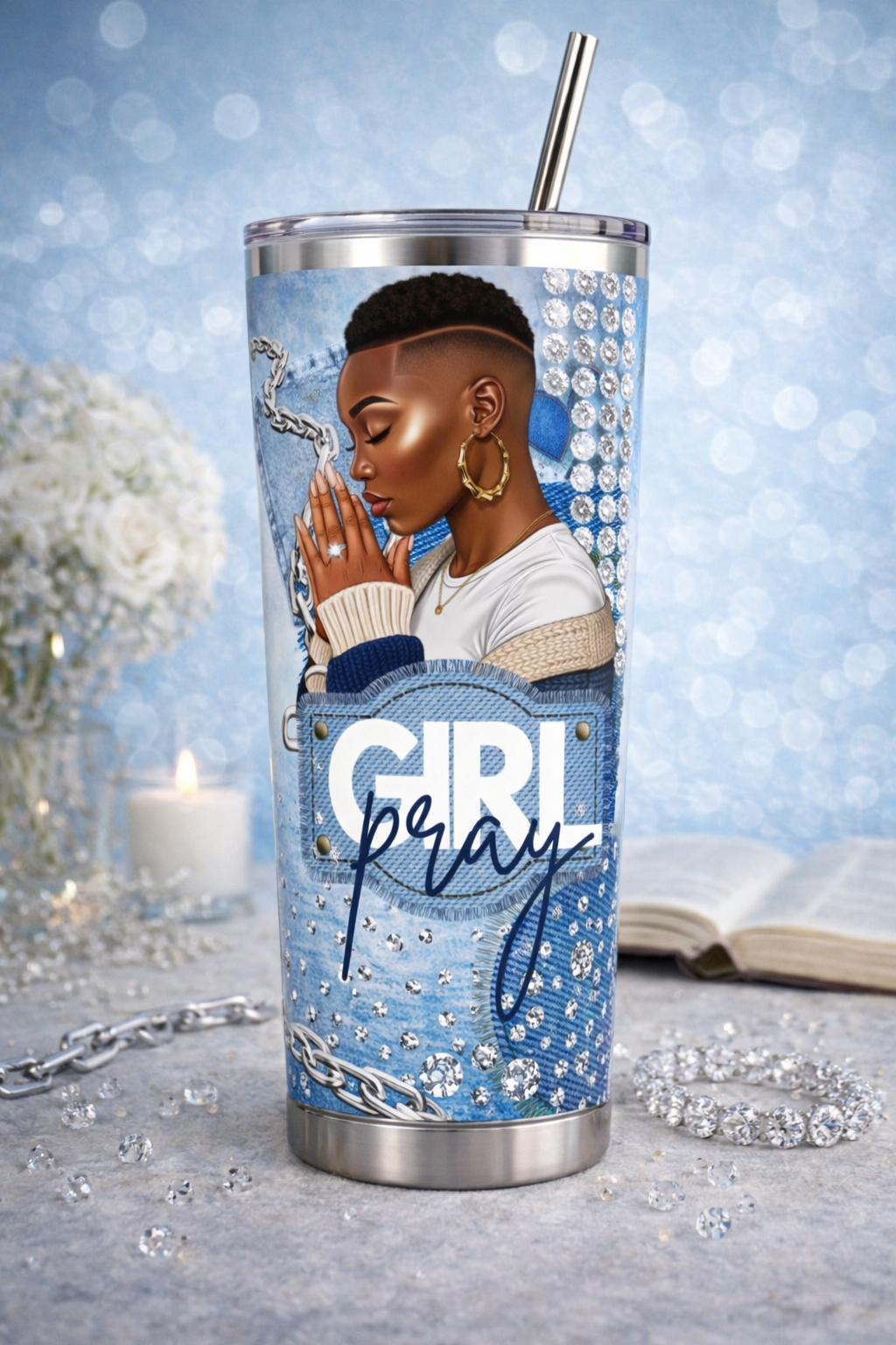 Girl Pray Tumbler Prints