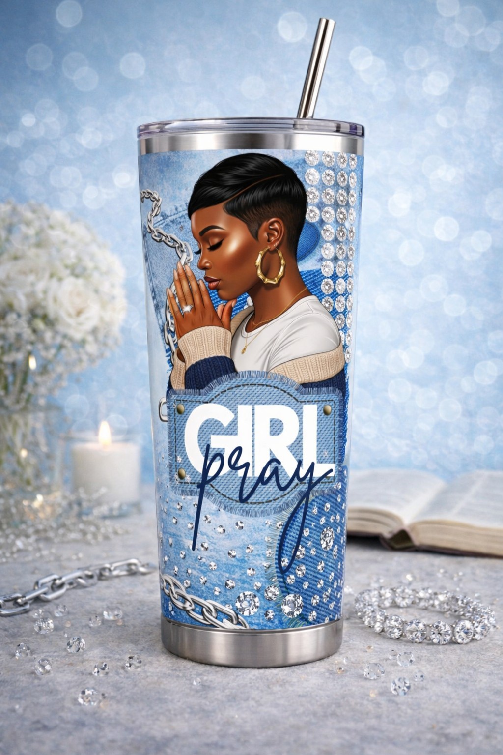 Girl Pray Tumbler Prints