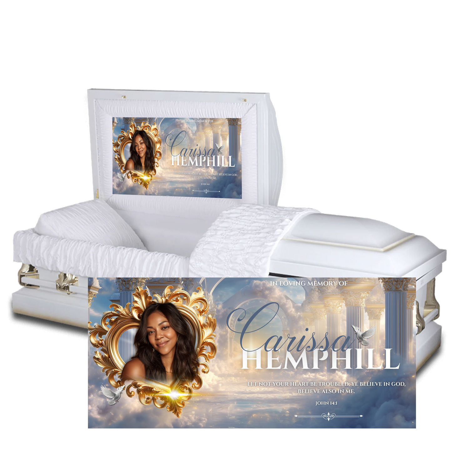 Blue/Gray Casket Panel Canvas Pro Template