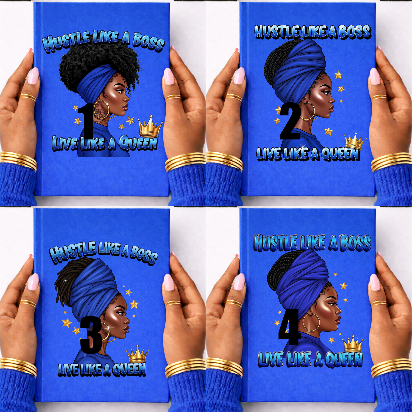 BLUE HUSTLE LIKE A BOSS – LIVE LIKE A QUEEN