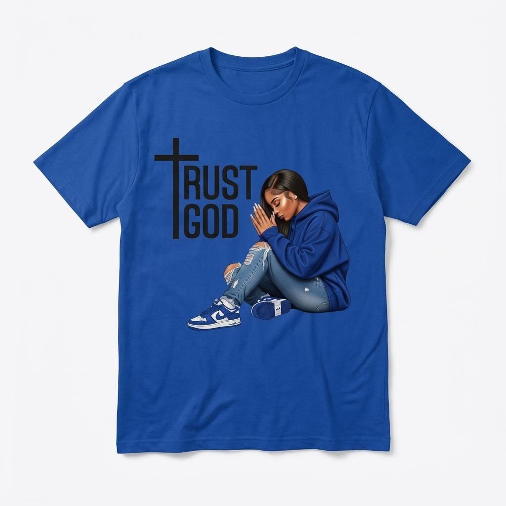 Trust God Prayer Girl – UV DTF (5x5) or PNG File (READ BEFORE PURCHASE)