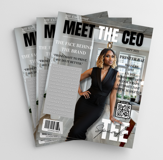 Meet the CEO – Canva Pro Magazine Cover Template