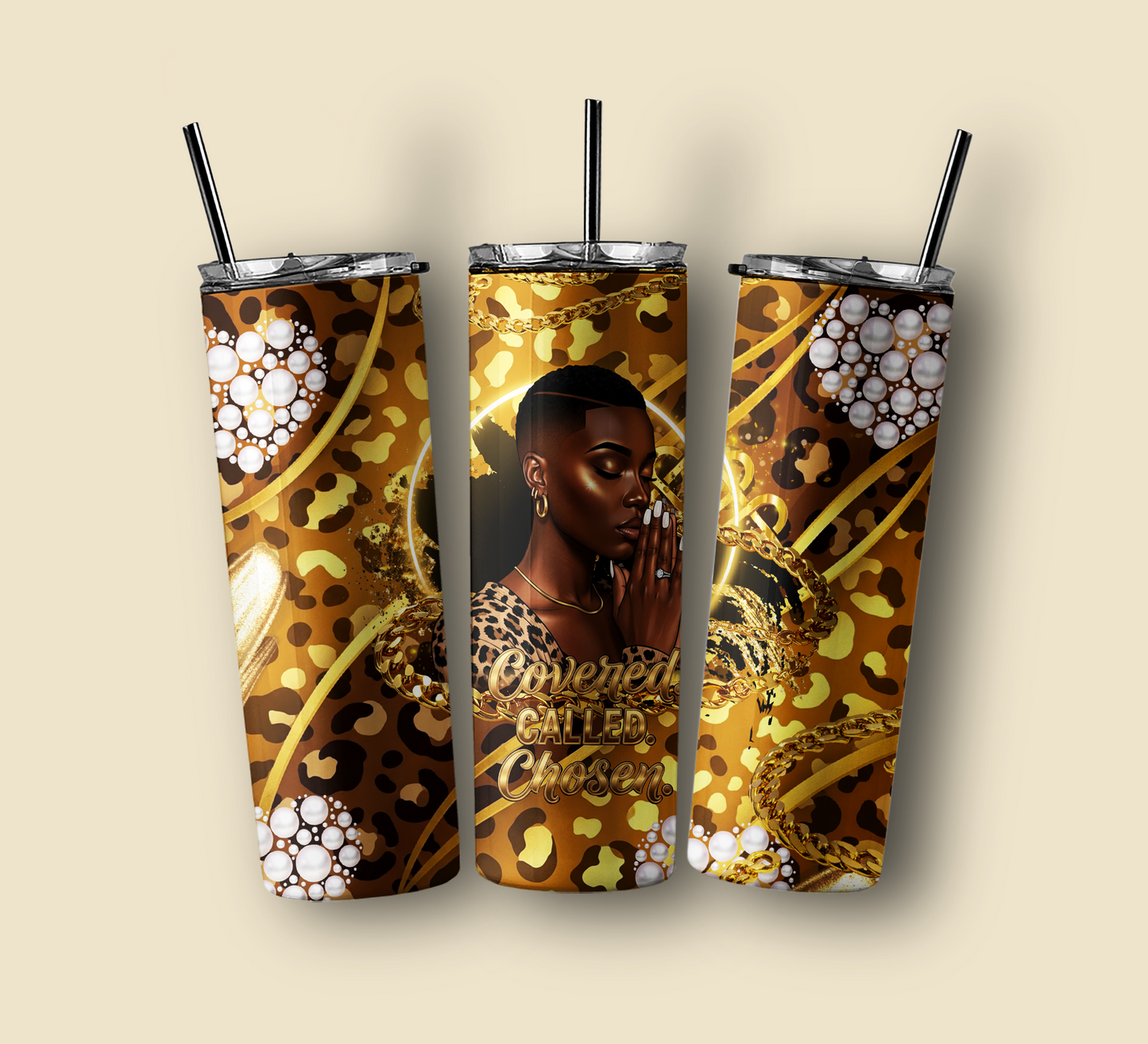 Covered. Called. Chosen. — 20oz Skinny Tumbler Wrap (PNG) | Instant Download