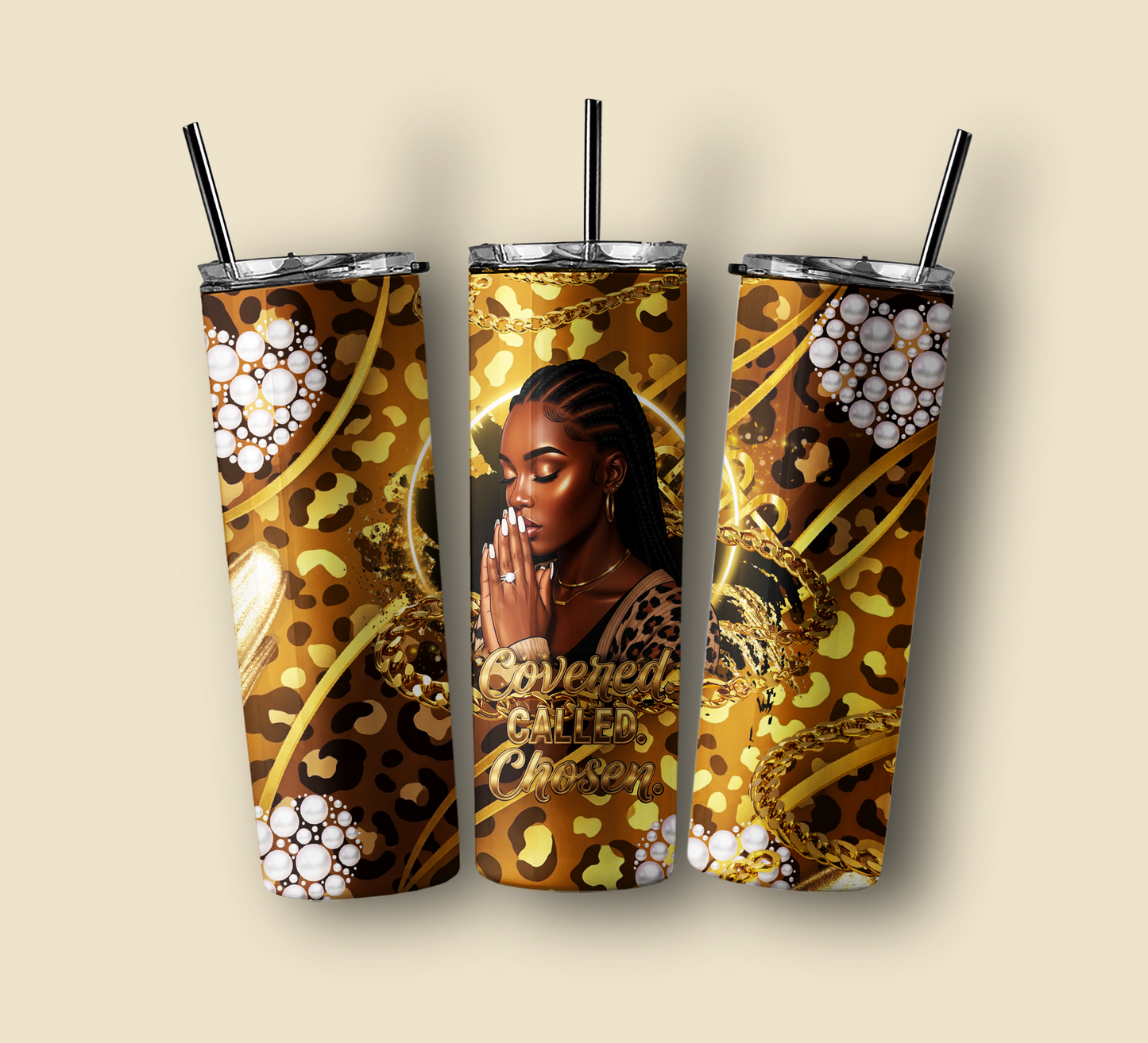 Covered. Called. Chosen. — 20oz Skinny Tumbler Wrap (PNG) | Instant Download